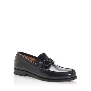SALVATORE FERRAGAMO ROLO Black Calf Leather Men Loafers Size 13 EEE